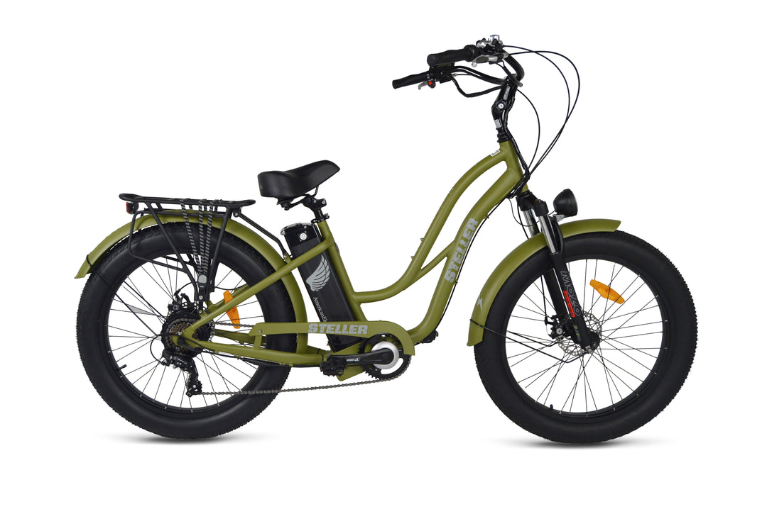 American Electric STELLER Fat Tire Crossbar Electric Bike from DT Sc DT Scooters
