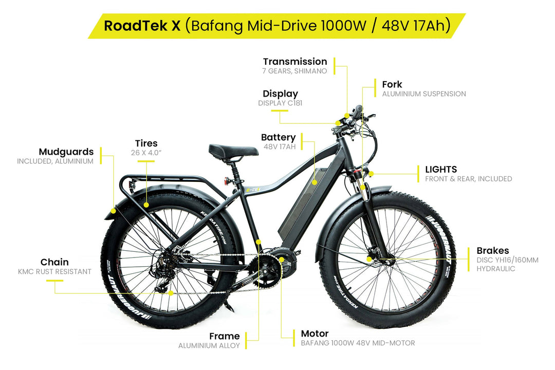 Roadtek Logo E Tek RoadTek X Electric Cruiser Bike From DT Scooters